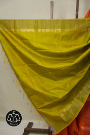 Orange Mulberry Silk Saree - SROMSS04