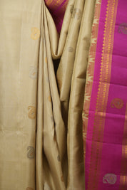 Beige Gadwal Silk Saree - SRBGSS663