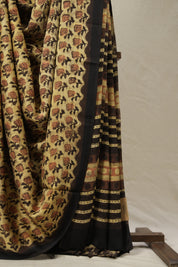 Cream HBP Modal Silk Saree - SRCMSS497