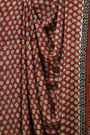 Maroon Print HBP Modal Silk Saree - SRMPMSS573