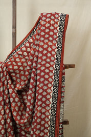 Maroon Print HBP Modal Silk Saree - SRMPMSS573