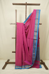 Two Tone Pink Narayan Peth Cotton Saree - SRTTPNPCS81