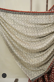 Maroon Print HBP Modal Silk Saree - SRMPMSS573