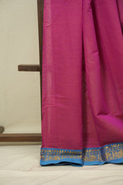 Two Tone Pink Narayan Peth Cotton Saree - SRTTPNPCS81