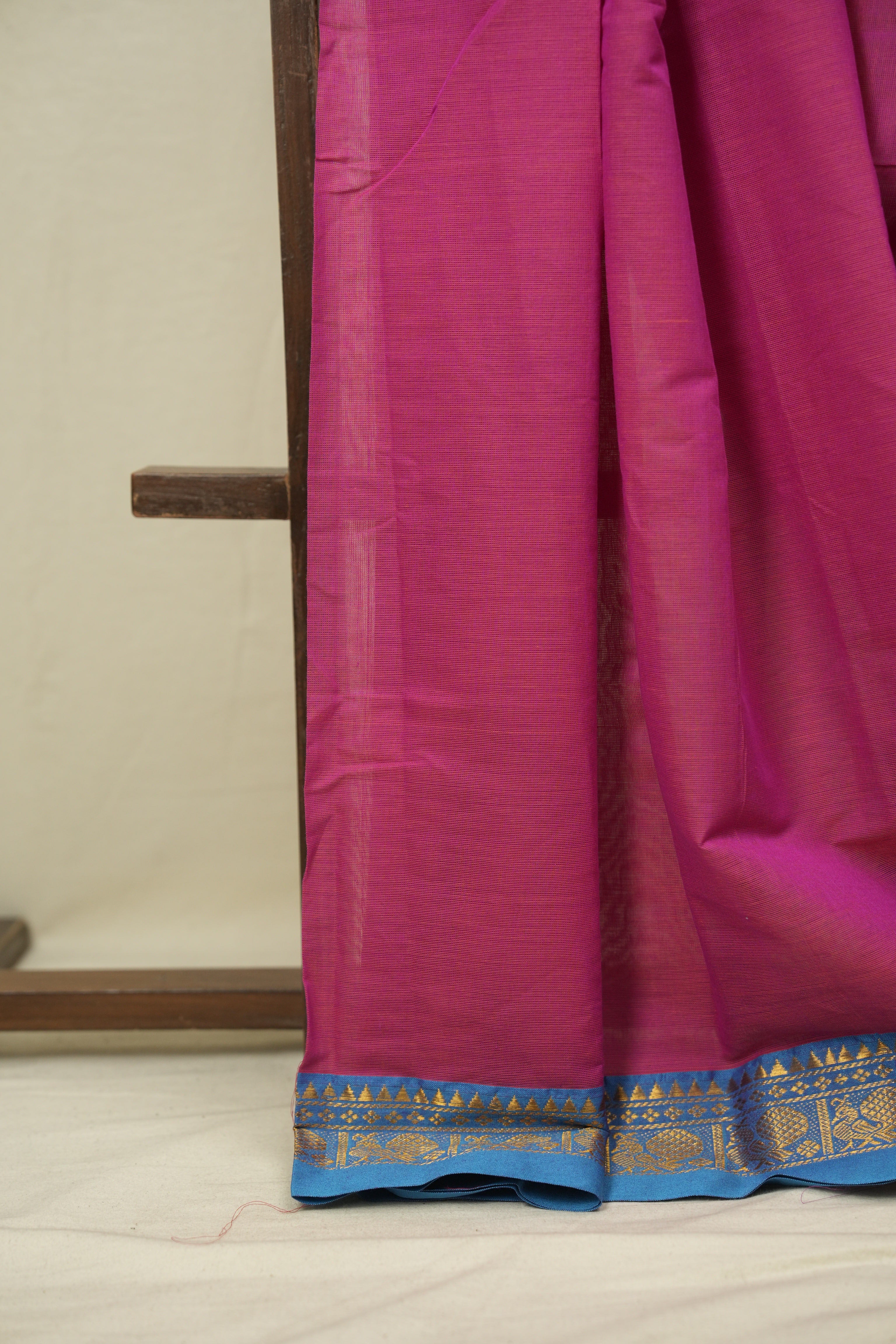 Two Tone Pink Narayan Peth Cotton Saree - SRTTPNPCS81