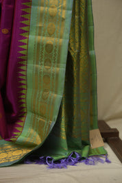 Magenta Gadwal Silk Saree - SRMGSS661