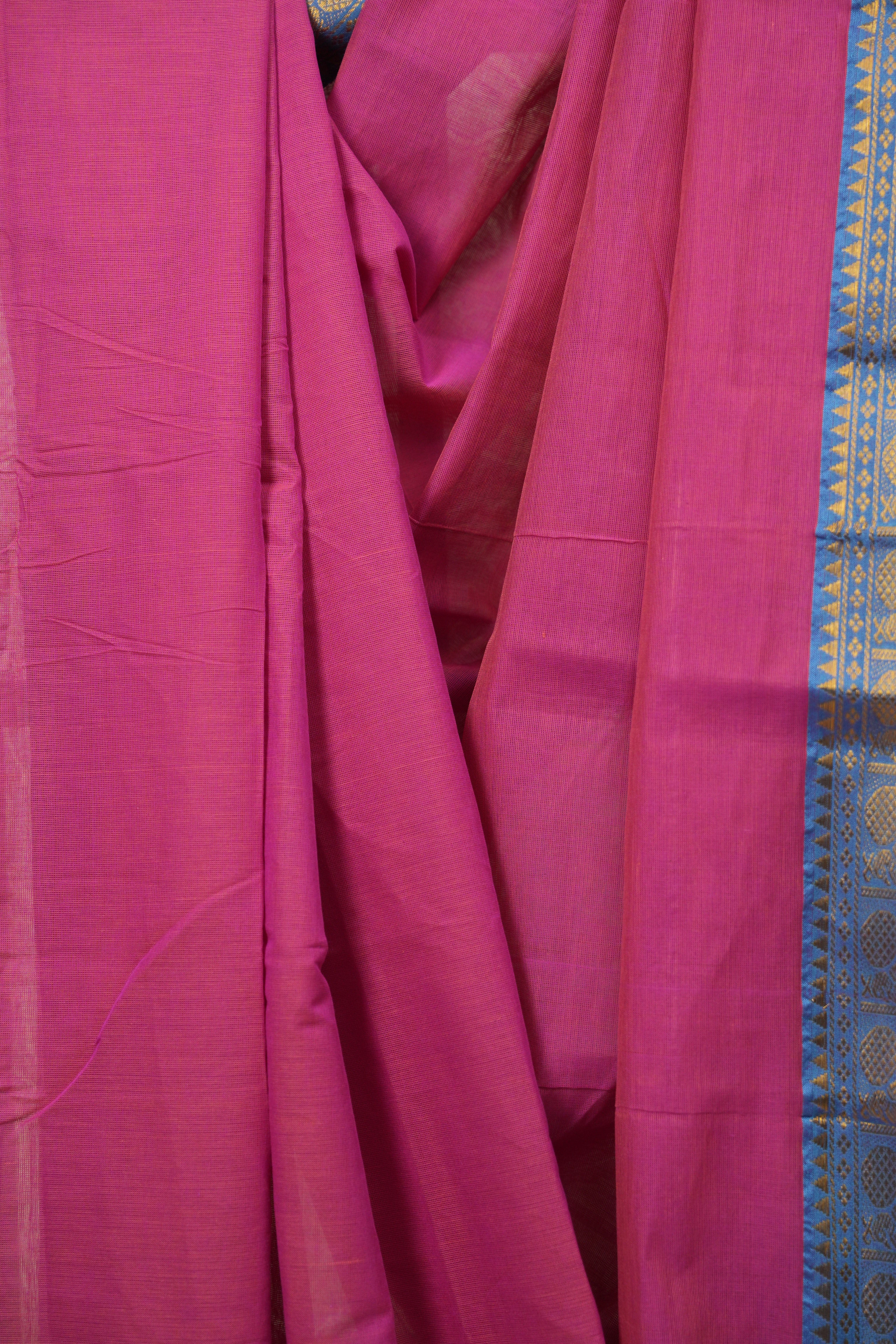 Two Tone Pink Narayan Peth Cotton Saree - SRTTPNPCS81