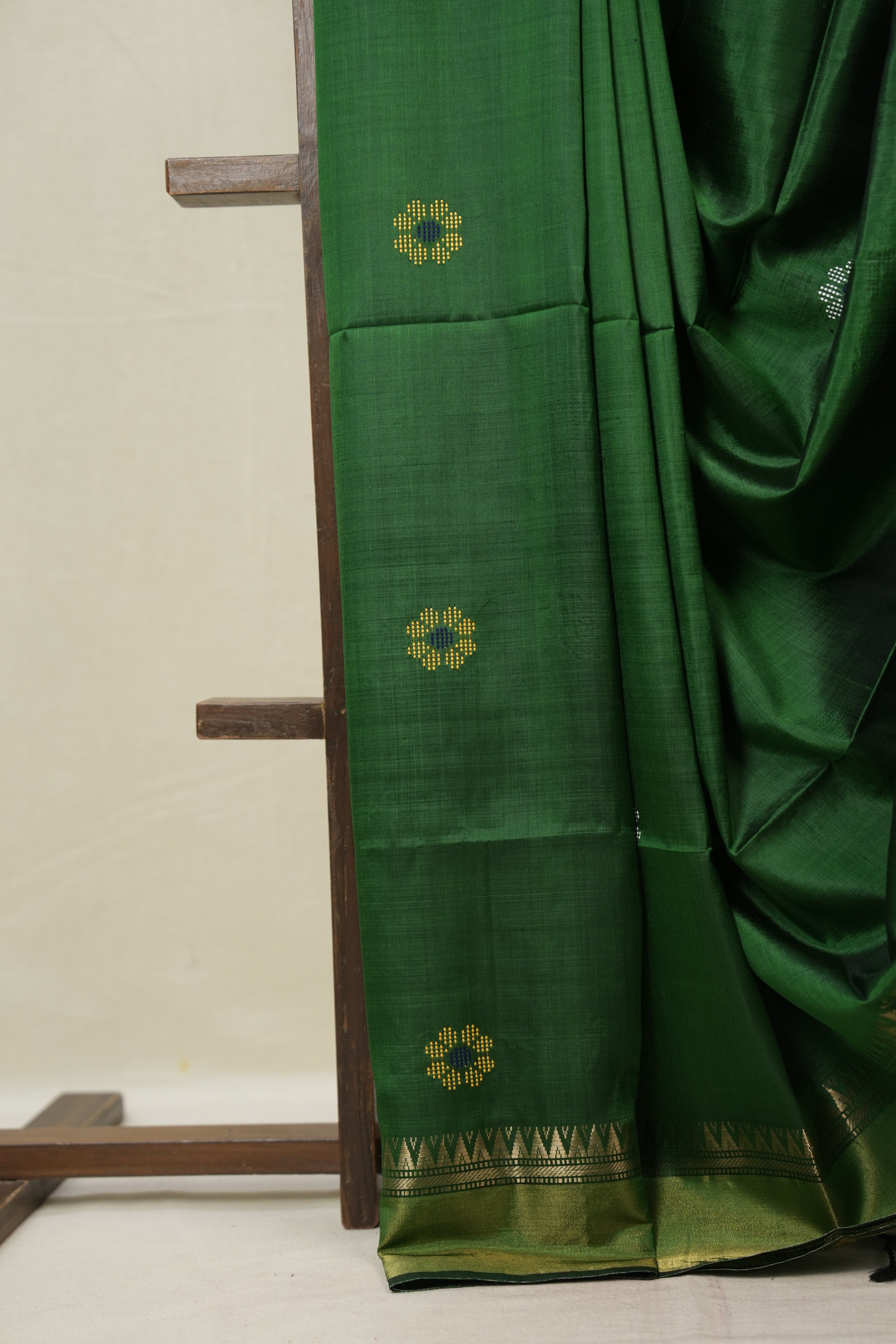 Green Mulberry Silk Saree - SRGMSS06