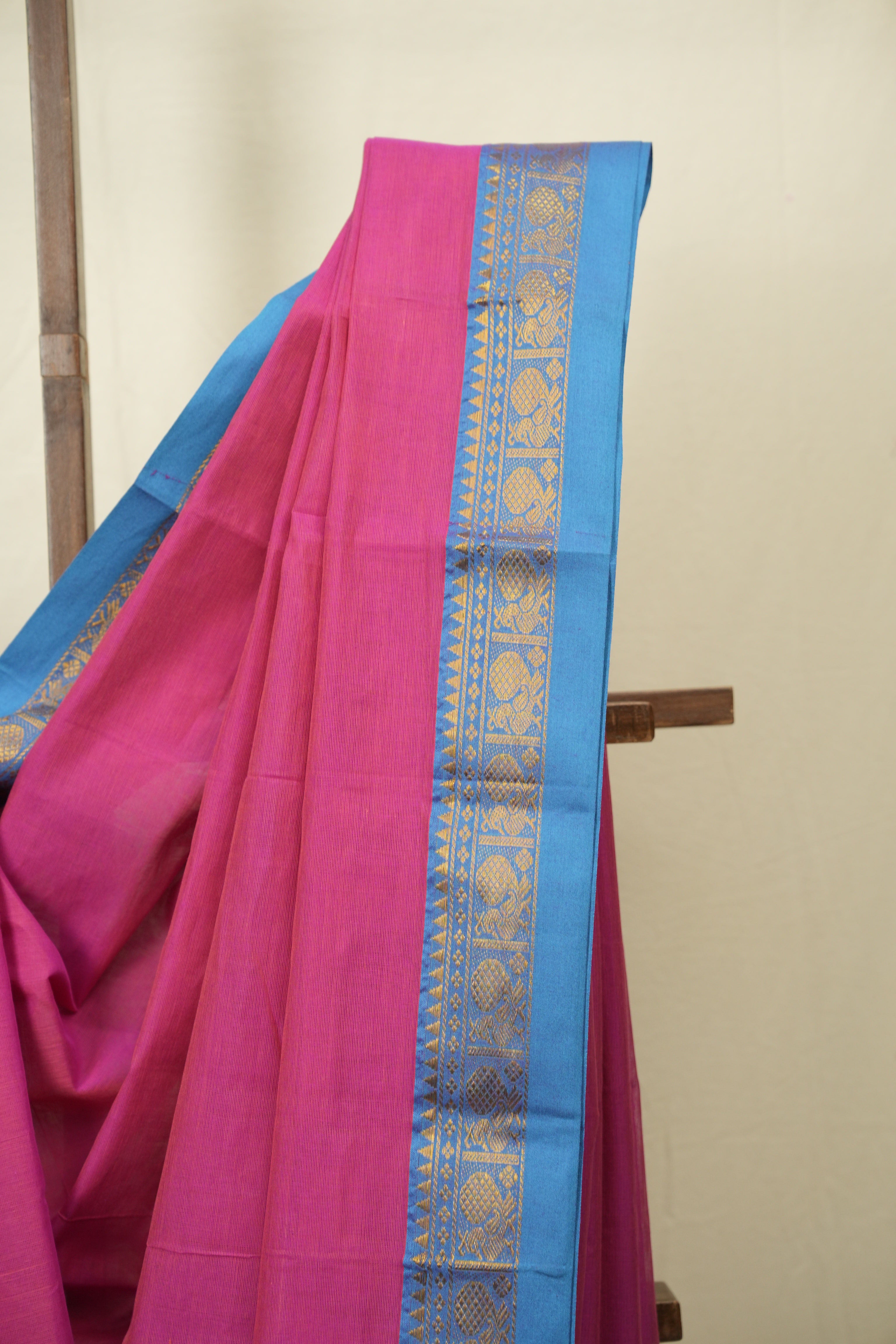 Two Tone Pink Narayan Peth Cotton Saree - SRTTPNPCS81