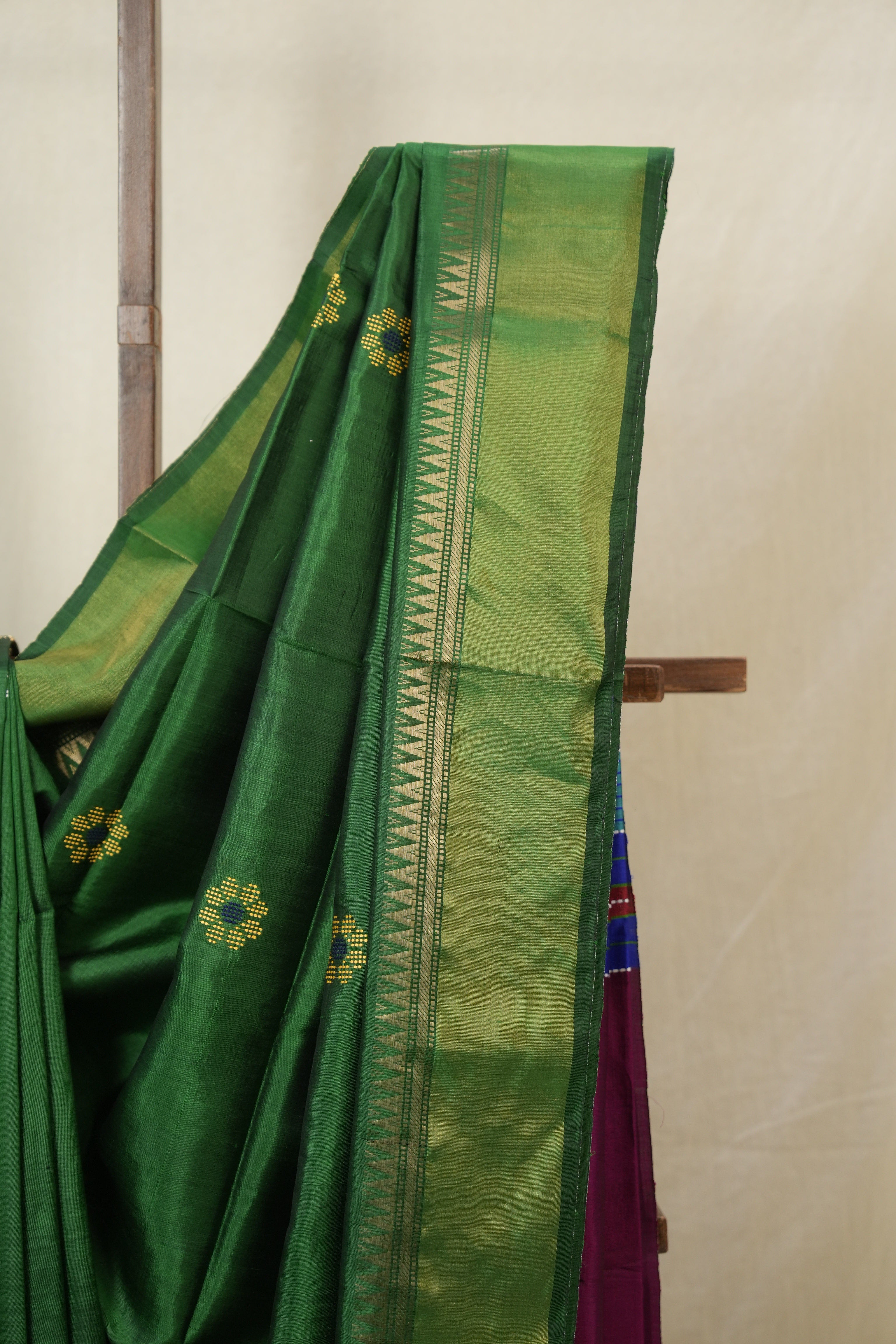Green Mulberry Silk Saree - SRGMSS06