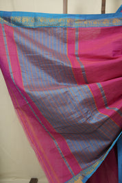Two Tone Pink Narayan Peth Cotton Saree - SRTTPNPCS81