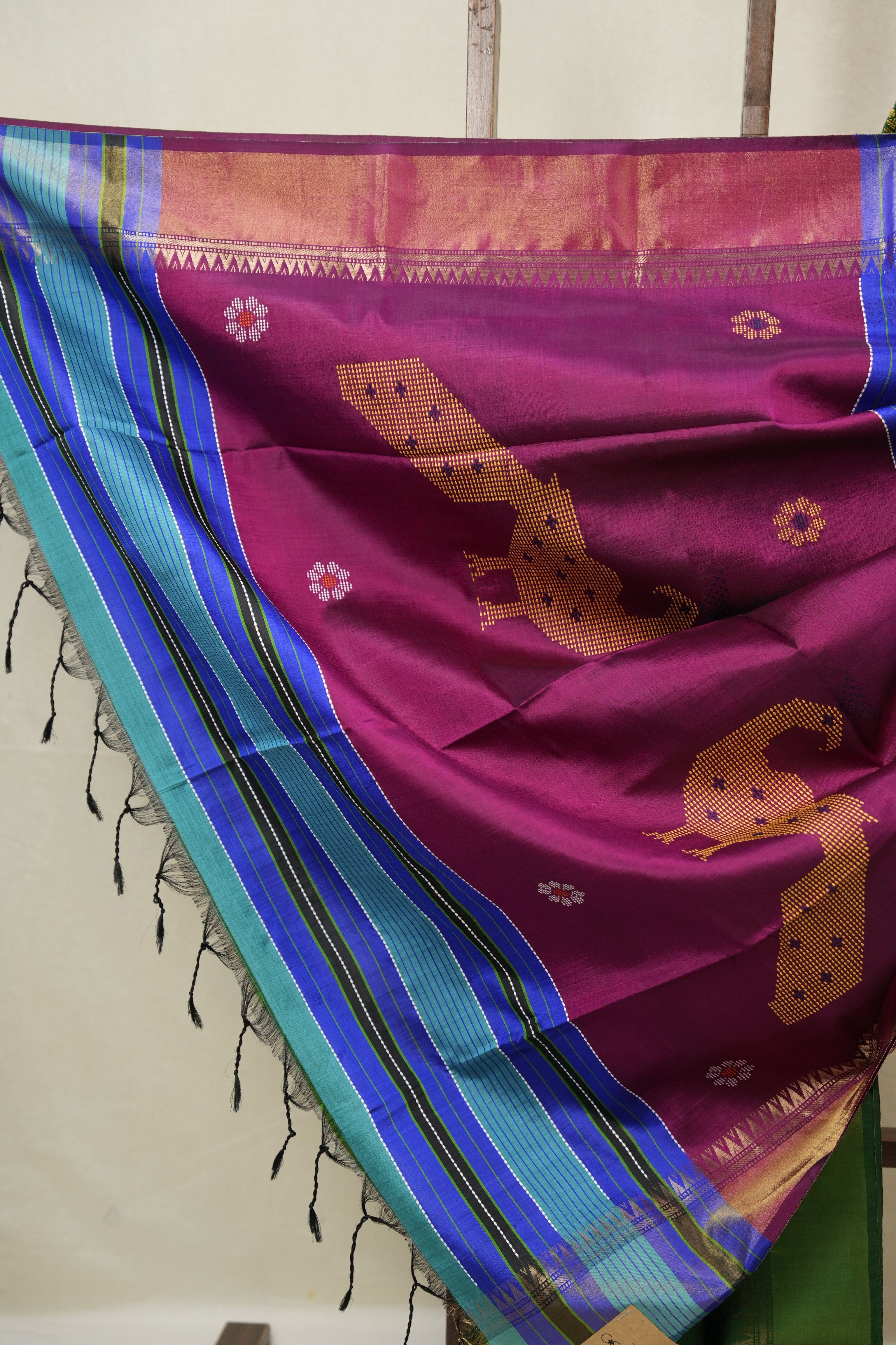 Green Mulberry Silk Saree - SRGMSS06