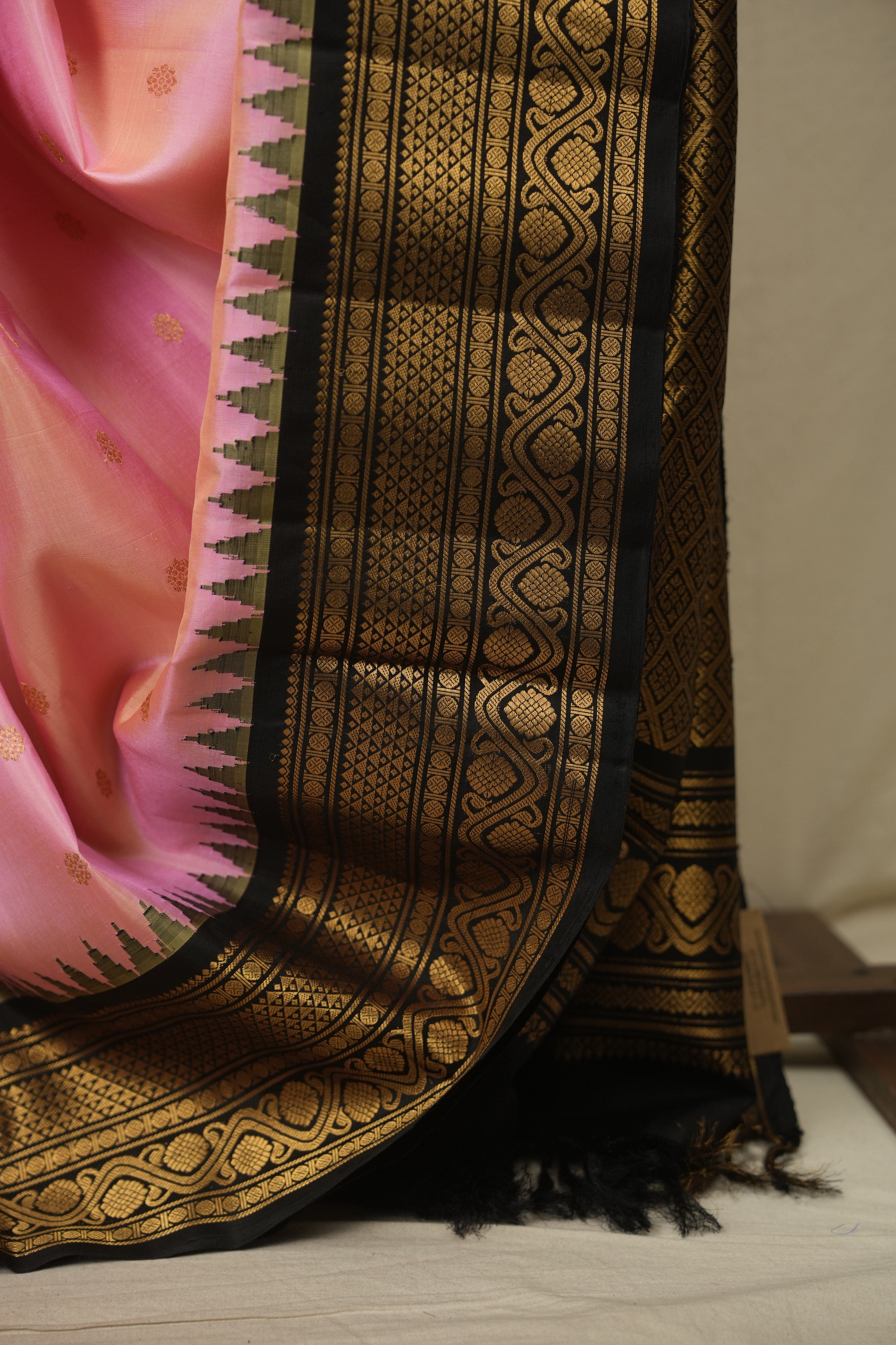 Baby Pink Gadwal Silk Saree - SRBPGSS660