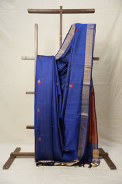 Blue Raw Silk Saree - SRBRSS826