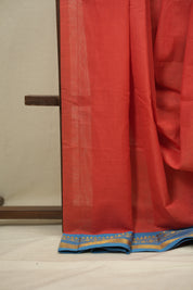 Peach Narayan Peth Cotton Saree - SRPNPCS82