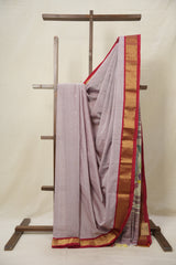 Lilac Cotton Paithani Saree - SRLCPS667
