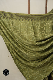 Cream Green HBP Modal Silk Saree - SRCGMSS496