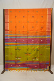 Orange Mulberry Silk Saree - SROMSS04