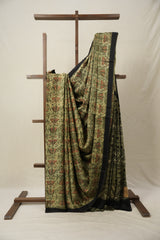Green Cream HBP Modal Silk Saree - SRGCMSS498