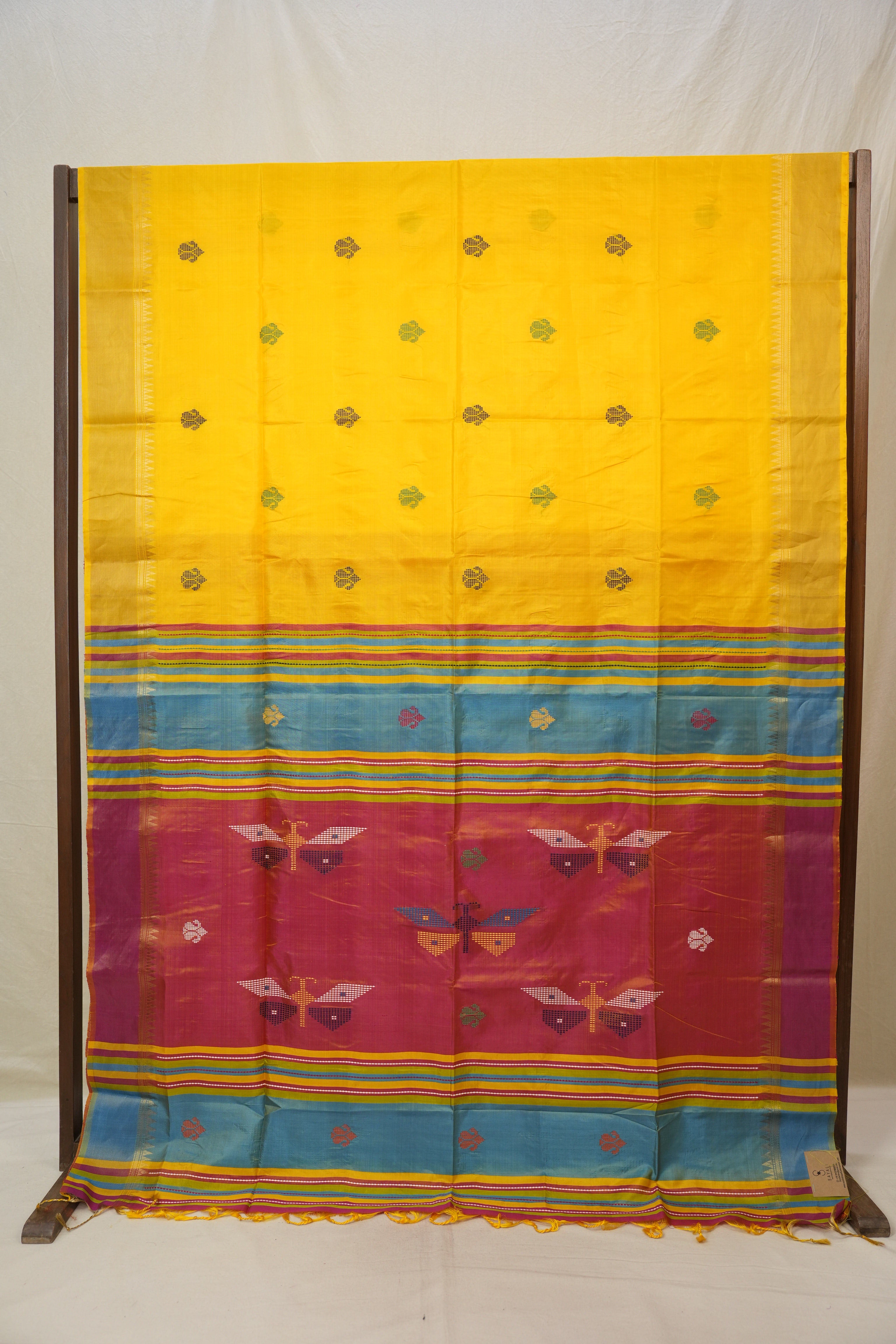 Yellow Mulberry Silk Saree - SRYMSS01