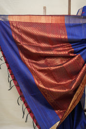 Blue Raw Silk Saree - SRBRSS826