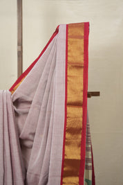 Lilac Cotton Paithani Saree - SRLCPS667