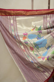 Lilac Cotton Paithani Saree - SRLCPS667