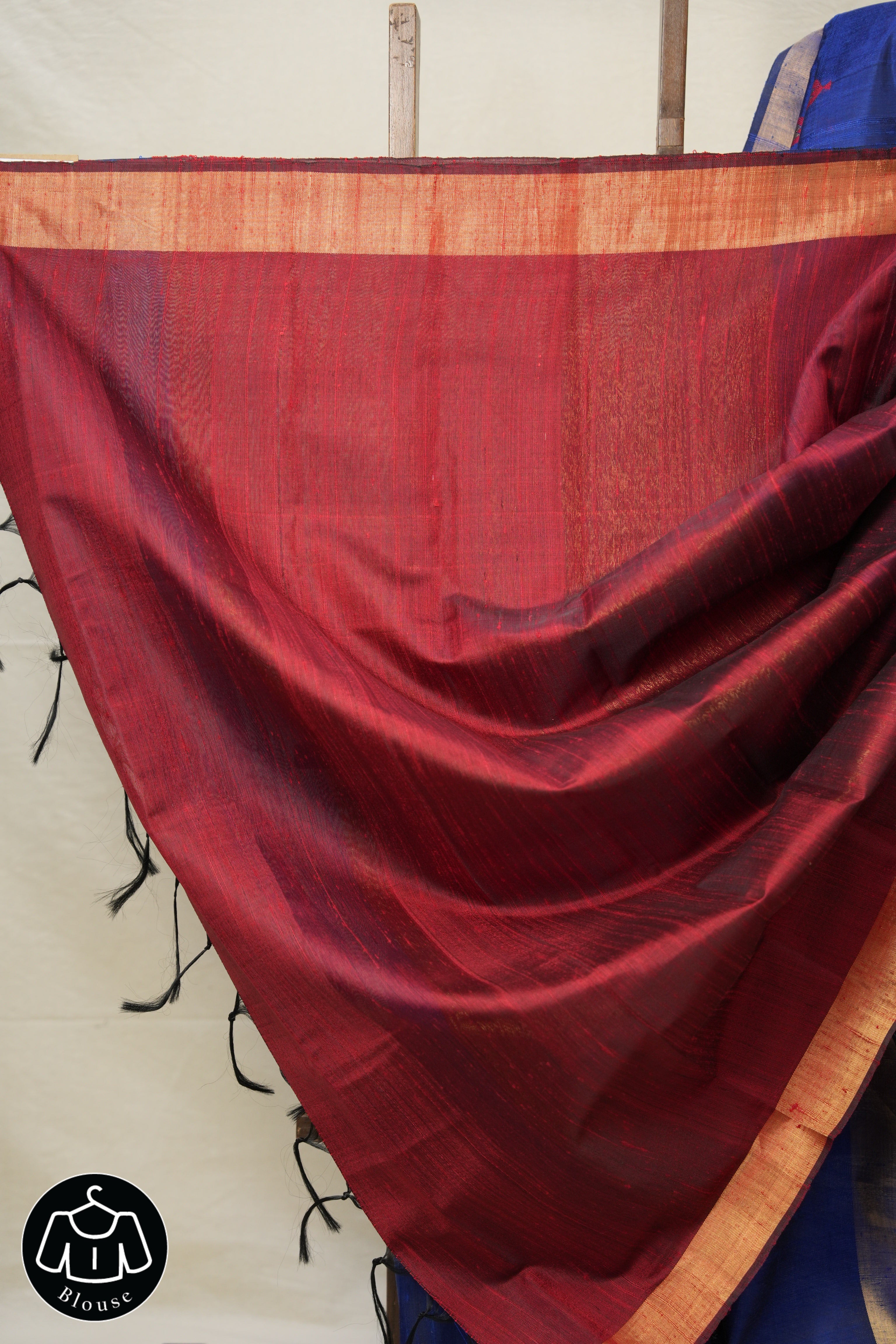 Blue Raw Silk Saree - SRBRSS826