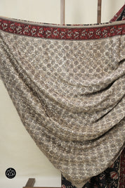 Black Floral Print HBP Modal Silk Saree - SRBFMSS571