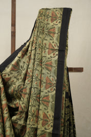 Green Cream HBP Modal Silk Saree - SRGCMSS498