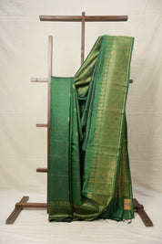 Green Raw Silk Saree - SRGRSS835