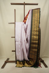 Light Lilac Gadwal Silk Saree - SRLLGSS658