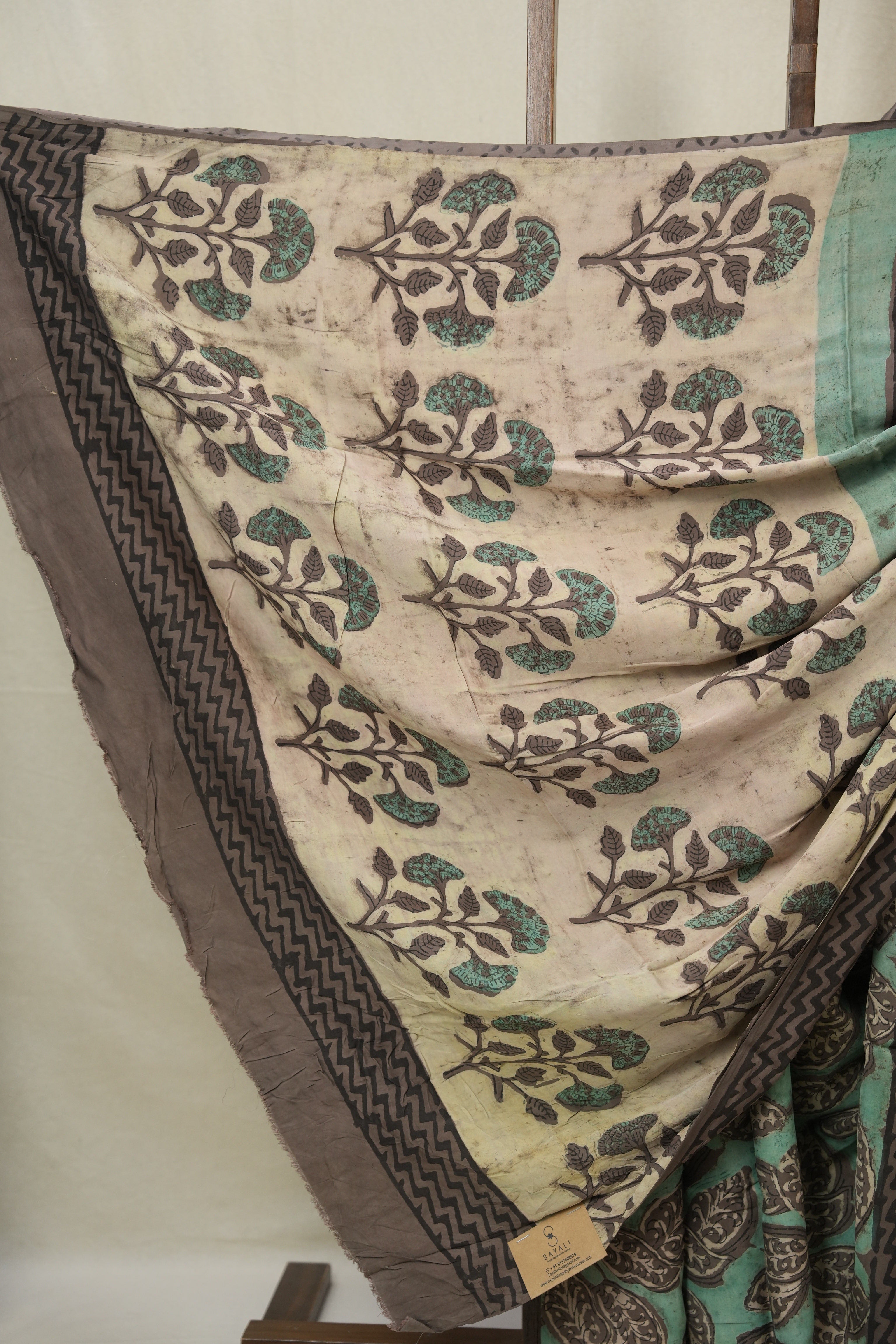 Mint Green HBP Modal Silk Saree - SRBMSS565