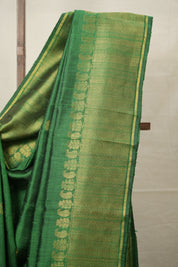 Green Raw Silk Saree - SRGRSS835