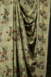 Cream Olive HBP Modal Silk Saree - SRCOMSS499