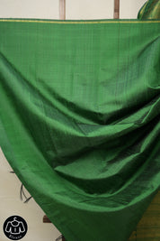 Green Raw Silk Saree - SRGRSS835