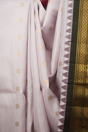 Light Lilac Gadwal Silk Saree - SRLLGSS658
