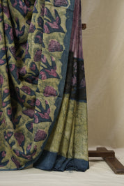 Olive Green HBP Modal Silk Saree - SRBMSS567