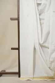 White Cotton Paithani Saree - SRWCPS672