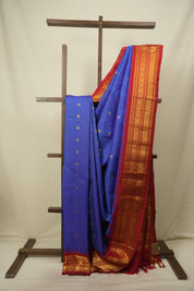 Royal Blue Gadwal Silk Saree - SRRBGSS655