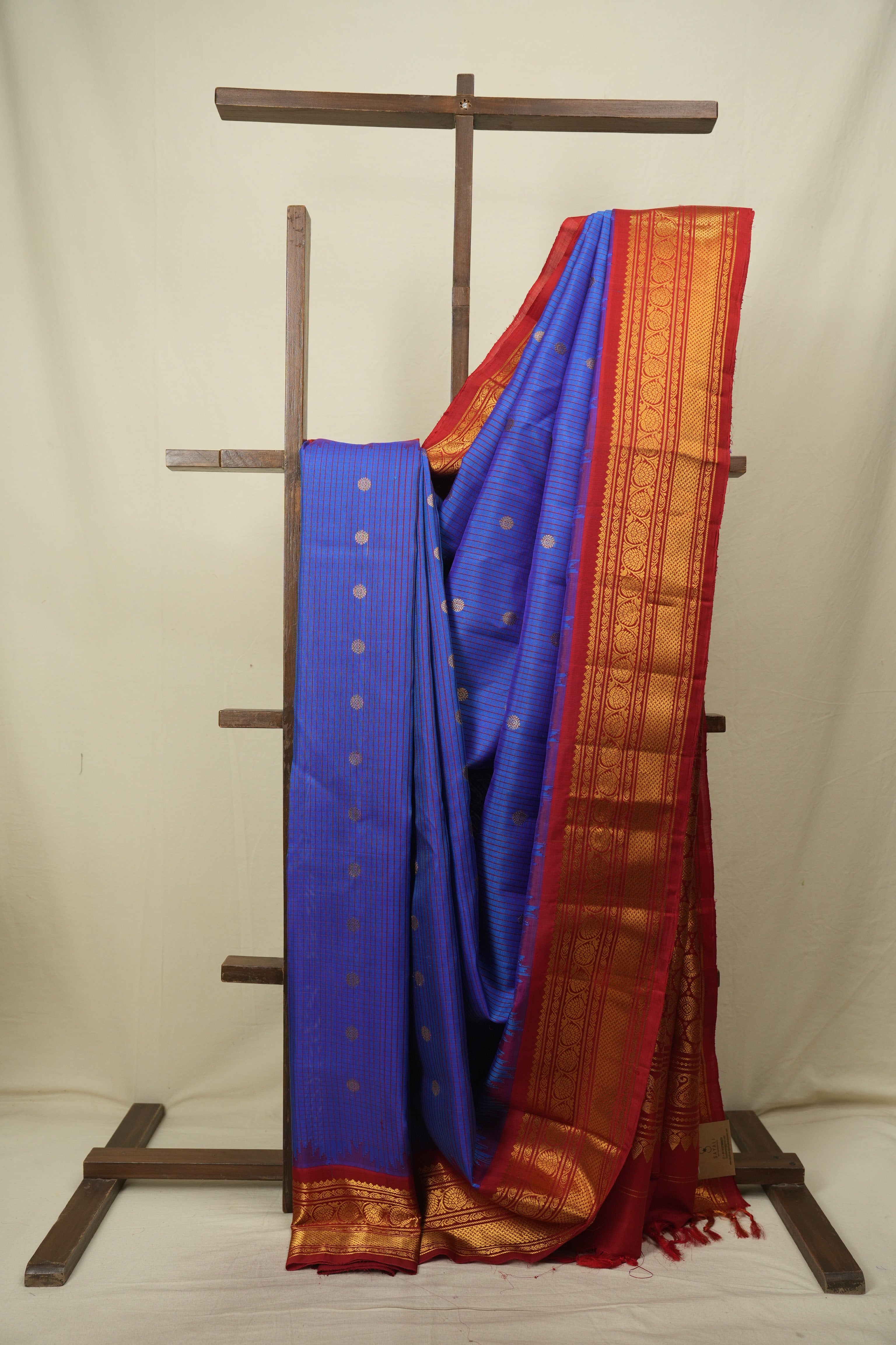 Royal Blue Gadwal Silk Saree - SRRBGSS655