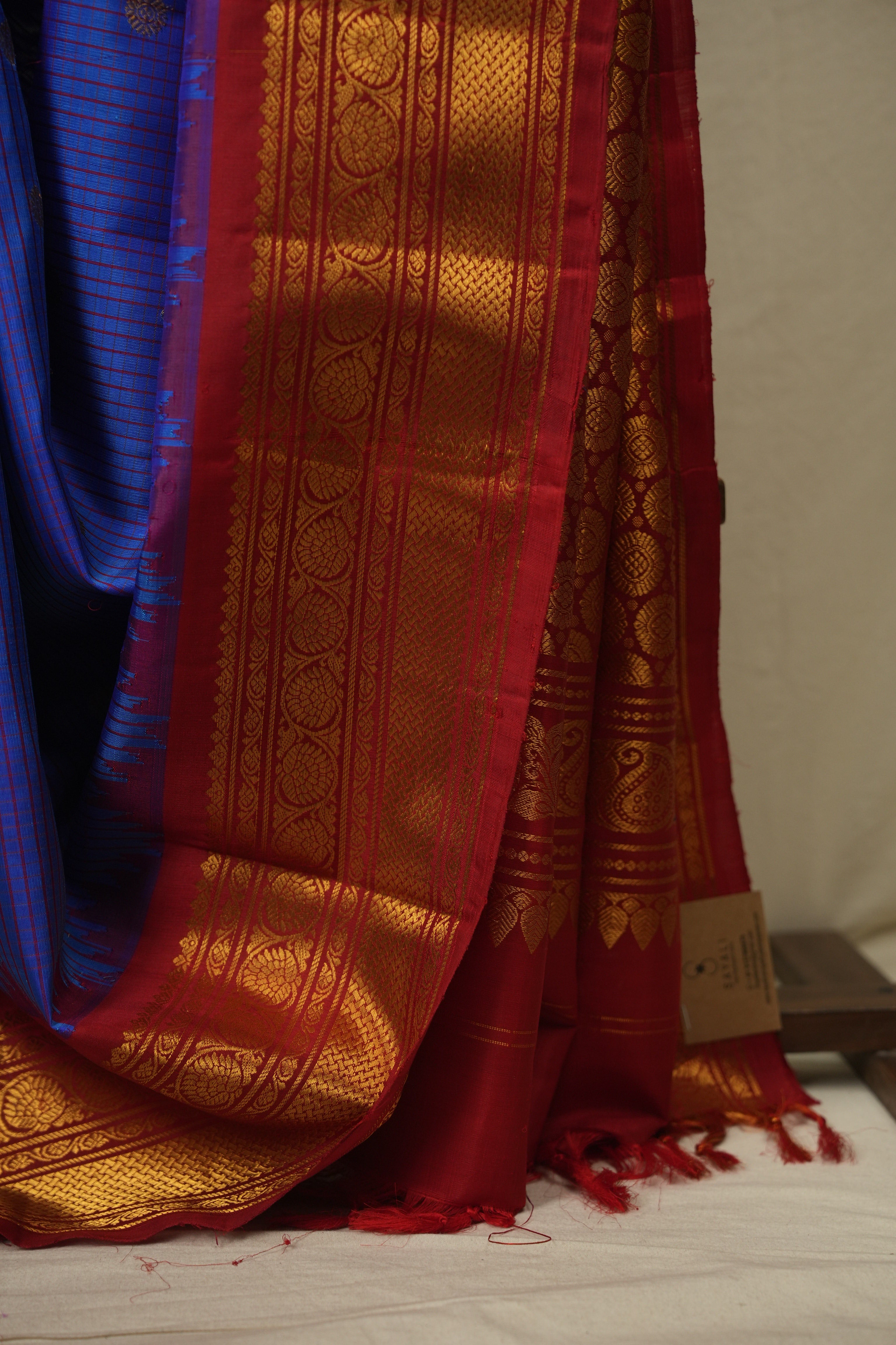 Royal Blue Gadwal Silk Saree - SRRBGSS655