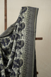 Cream Grey HBP Modal Silk Saree - SRCGMSS505
