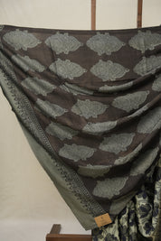 Cream Grey HBP Modal Silk Saree - SRCGMSS505