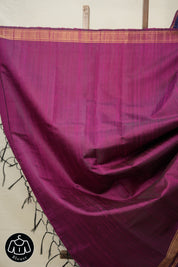 Navy Blue Raw Silk Saree - SRNBRSS880