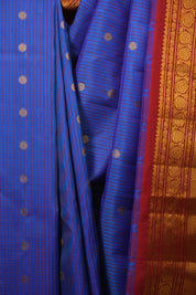 Royal Blue Gadwal Silk Saree - SRRBGSS655