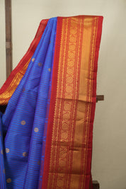 Royal Blue Gadwal Silk Saree - SRRBGSS655