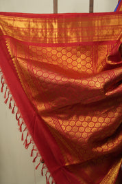 Royal Blue Gadwal Silk Saree - SRRBGSS655