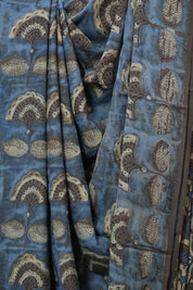 Steel Blue HBP Modal Silk Saree - SRSBMSS566