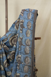 Steel Blue HBP Modal Silk Saree - SRSBMSS566